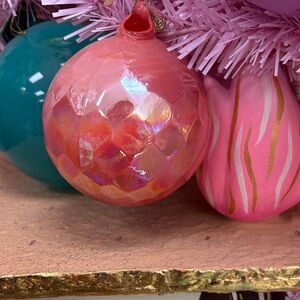 Coral Saturated Ball Ornament – Glitterville